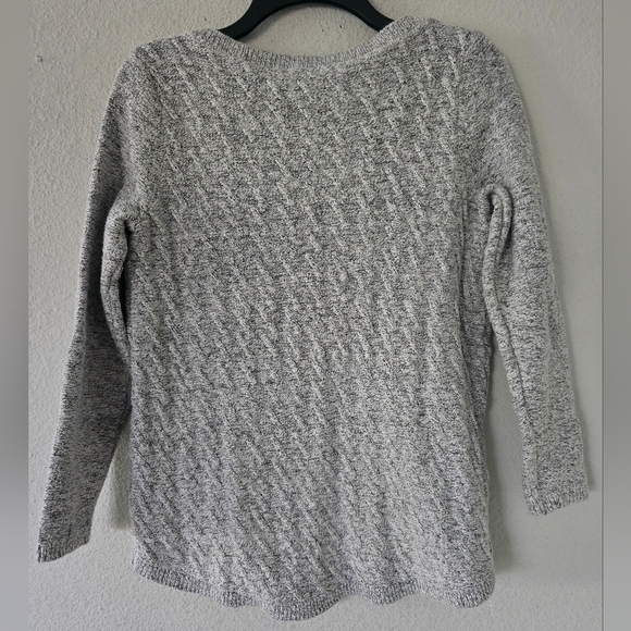 J. Jill Sweater Women Xs Gray Crew Neck Cozy Knit Travel Work School Academia - Picture 11 of 11